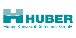 Huber Logo mit türkiser Schrift vor weißem Hintergrund