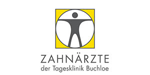 Logo der Zahnärzte Buchloe mit Schrift in Schwarz vor weißem Hintergrund